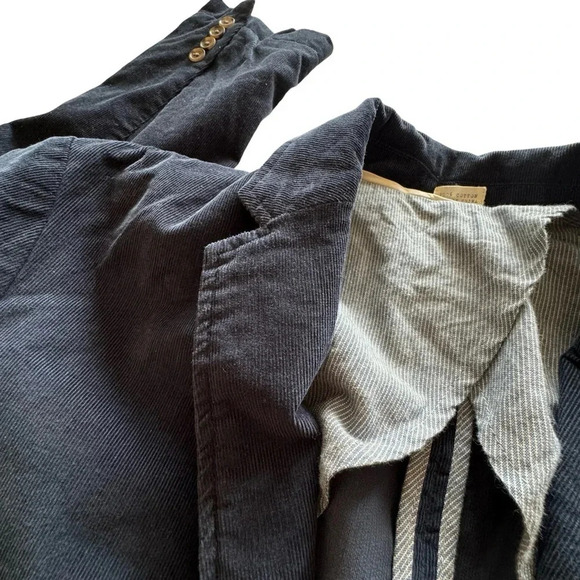 J. Crew || Deadstock NWT Almost Vintage Corduroy Blazer Navy Large - Picture 5 of 10